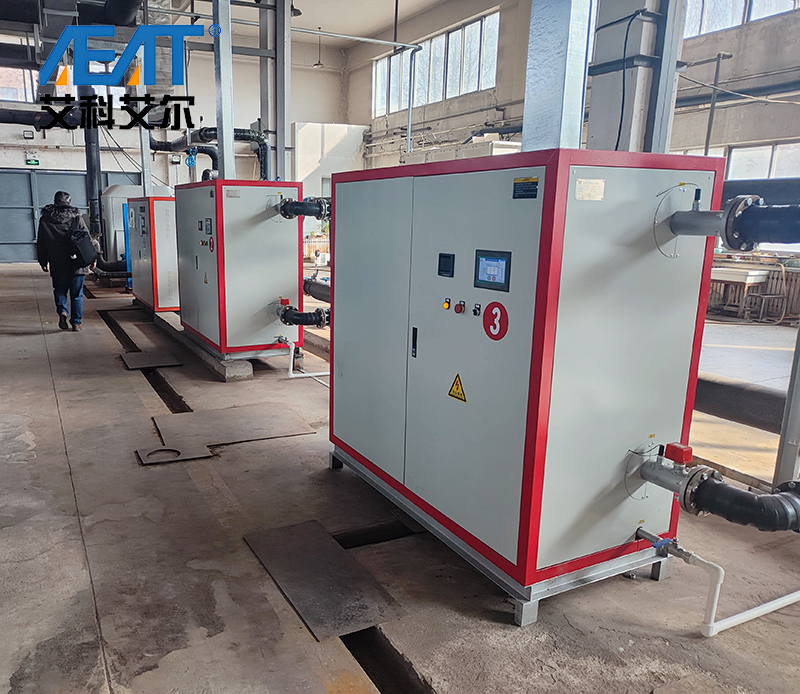 天津某廠(chǎng)3臺(tái)500KW電熱水機(jī)組
